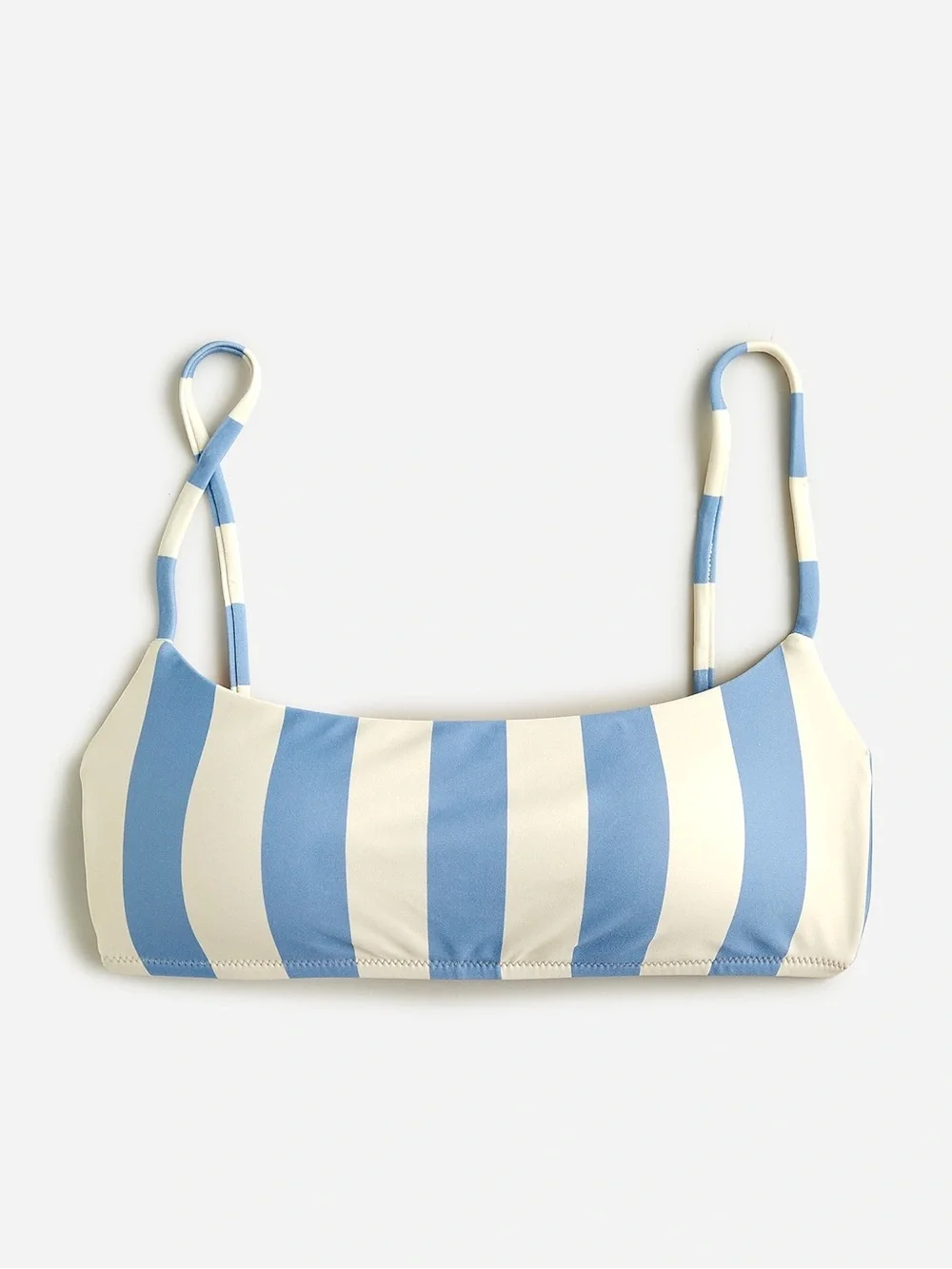 J Crew Blue White Fairfax Stripe Bikini Top & High-rise bottoms Size Small
